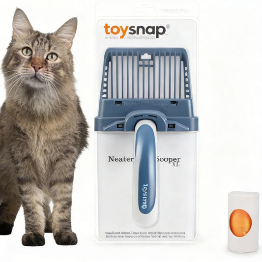 toysnap® "The Poop Vanisher" Cat Litter Scoop - No-Stick Wizard Wand | Heavy-Duty Ergonomic Tool for Effortless Kitty Litter Box Cleanup | Must-Have for Cat Parents