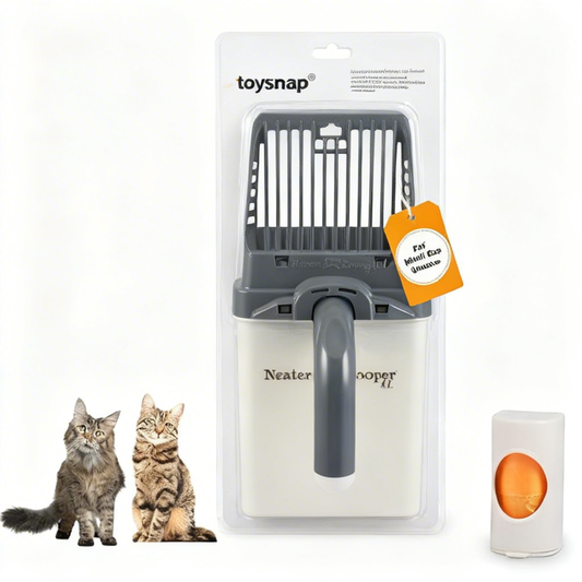 toysnap® Royal Poop Butler Cat Litter Scoop | Ergonomic Deep-Shovel, Non-Stick, No-Mess Cleaning Tool for Feline Majesty’s Throne & Cat Parents