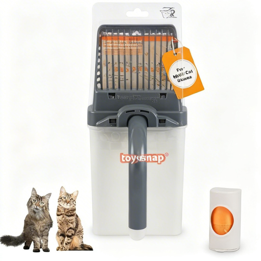 toysnap® Kitty Litter Clump Buster: Dust-Free, Clump-Crushing Scoop – Your Feline Royalty’s Bathroom Guardian